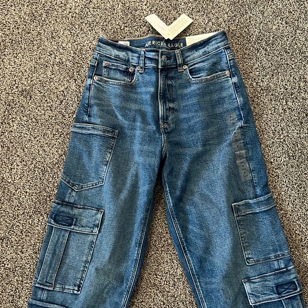Super high rise baggy straight jeans